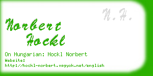 norbert hockl business card